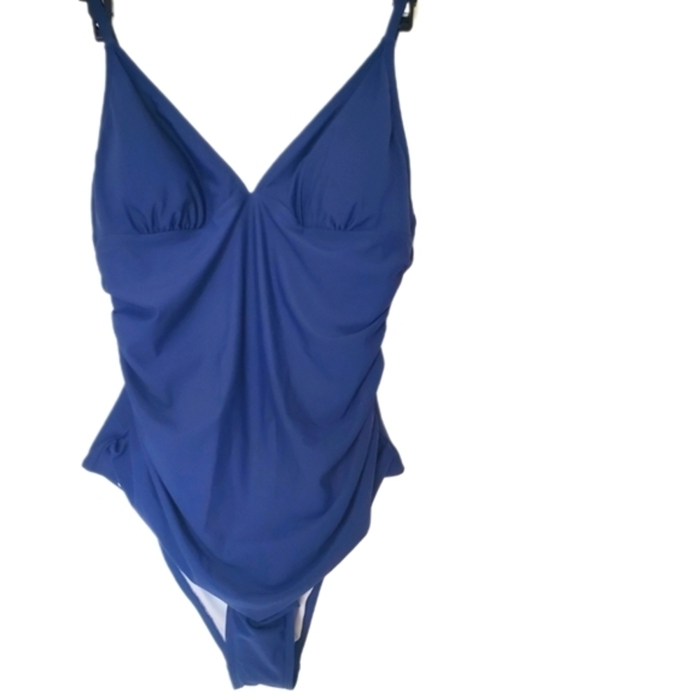Cupshe NWT Women's Blue One Piece Swimsuit V-Neck